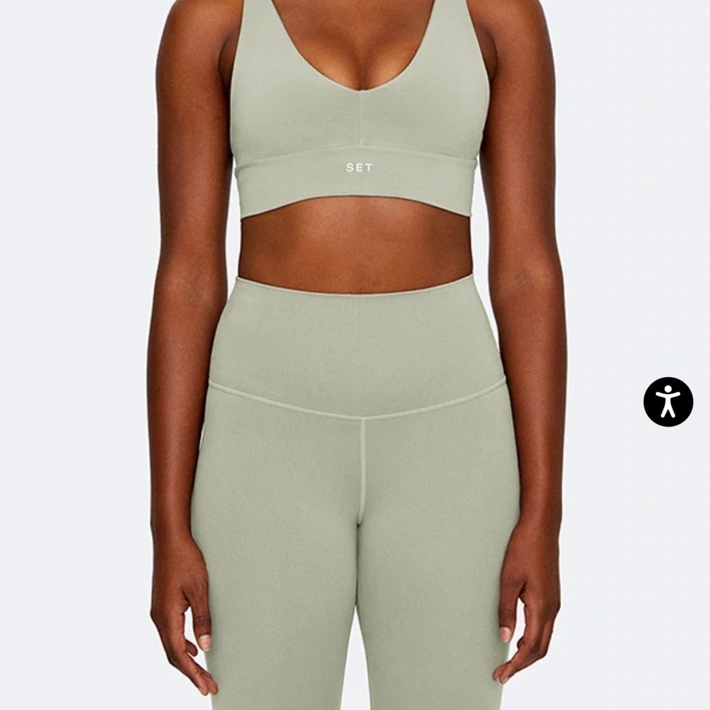 SETactive “dew” leggings and racer v bra set: both size XS!!